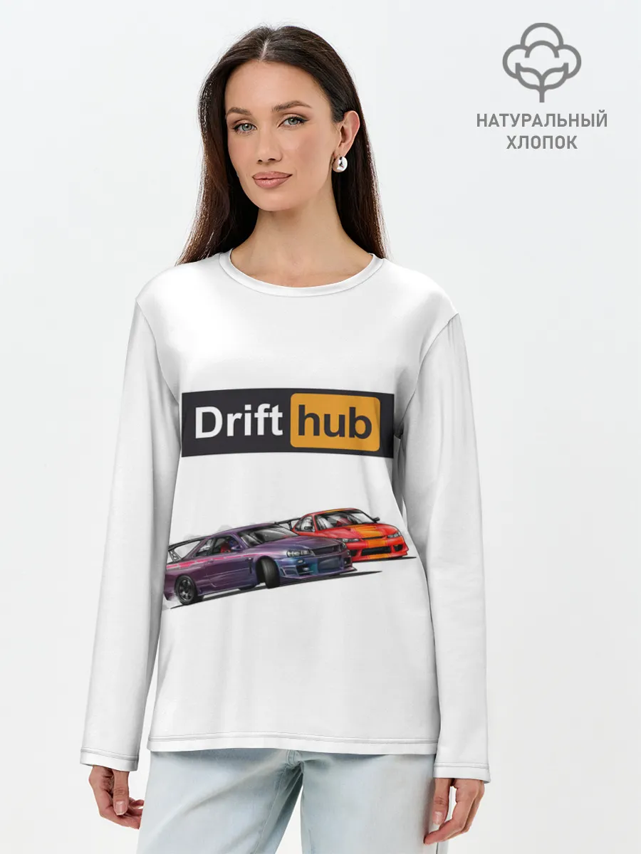 Лонгслив женский. Хлопок / Дрифт