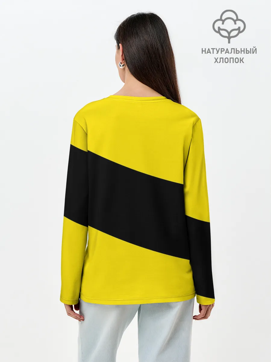 Лонгслив женский. Хлопок / Питтсбург Пингвинз