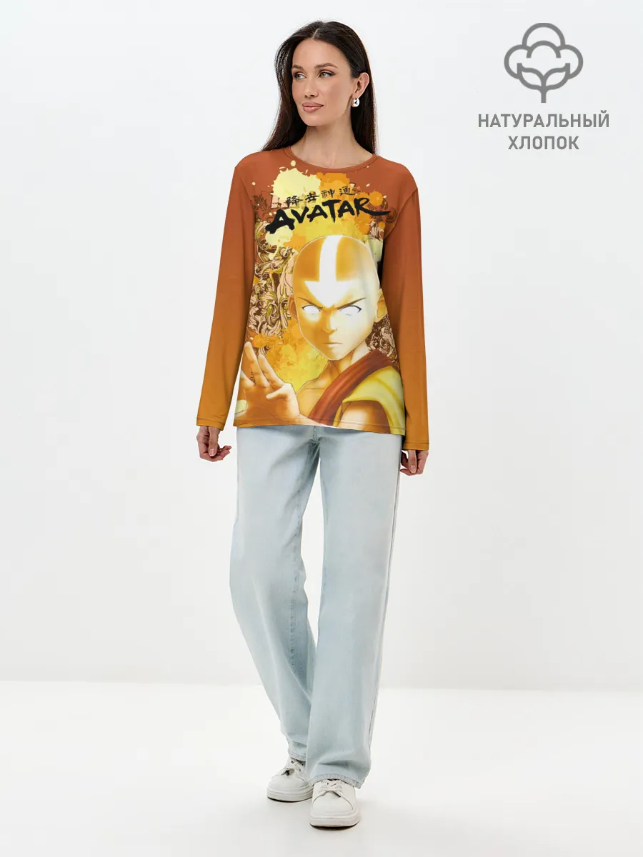 Лонгслив женский. Хлопок / Легенда об Аанге. Аватар