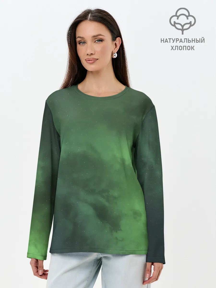 Лонгслив женский. Хлопок / Абстракция
