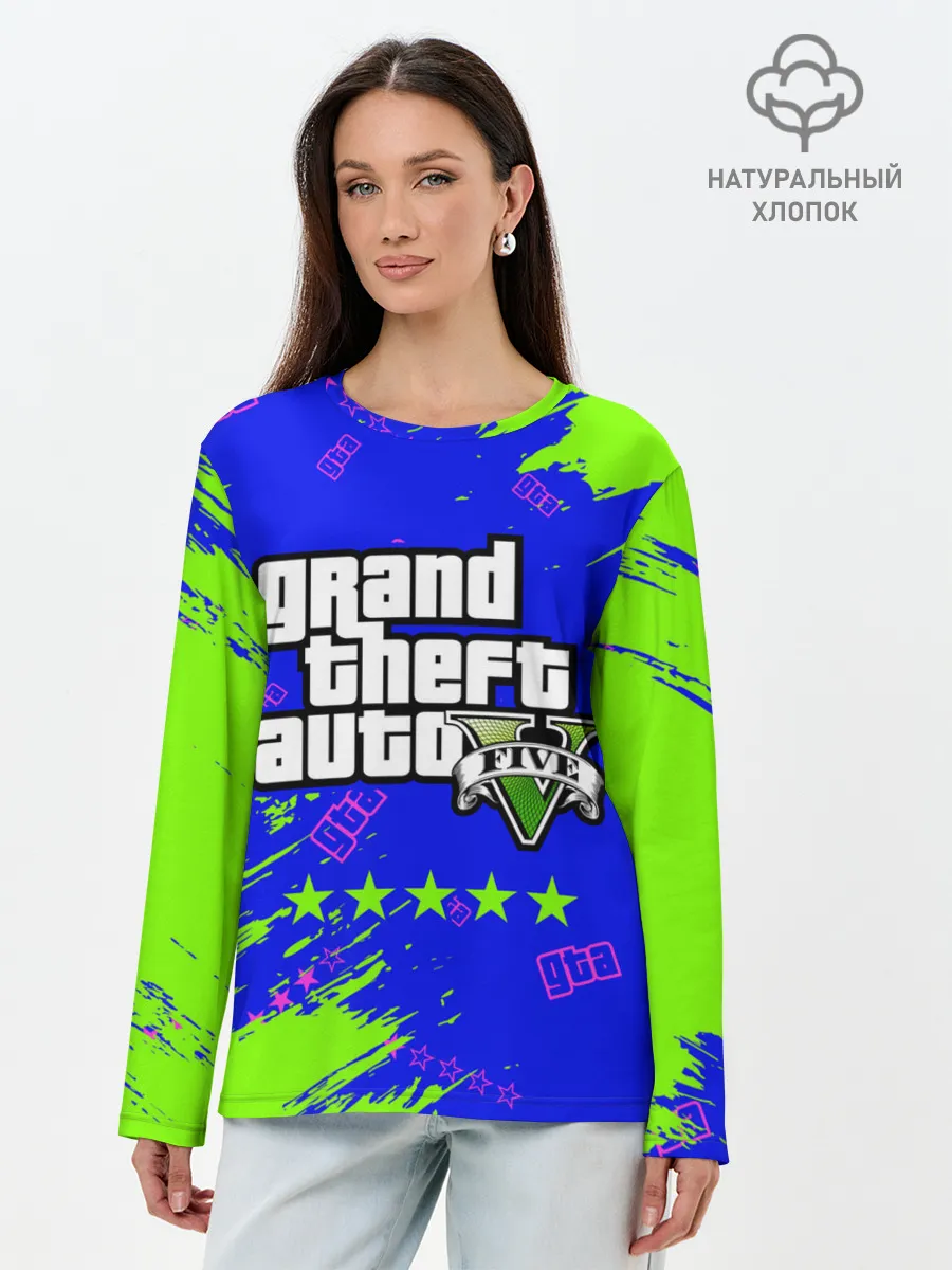 Лонгслив женский. Хлопок / GTA 5 / ГТА 5