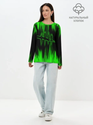 Лонгслив женский. Хлопок / Dead by Daylight.