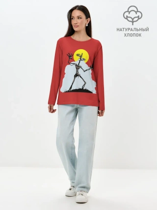 Лонгслив женский. Хлопок / Сиреноголовый