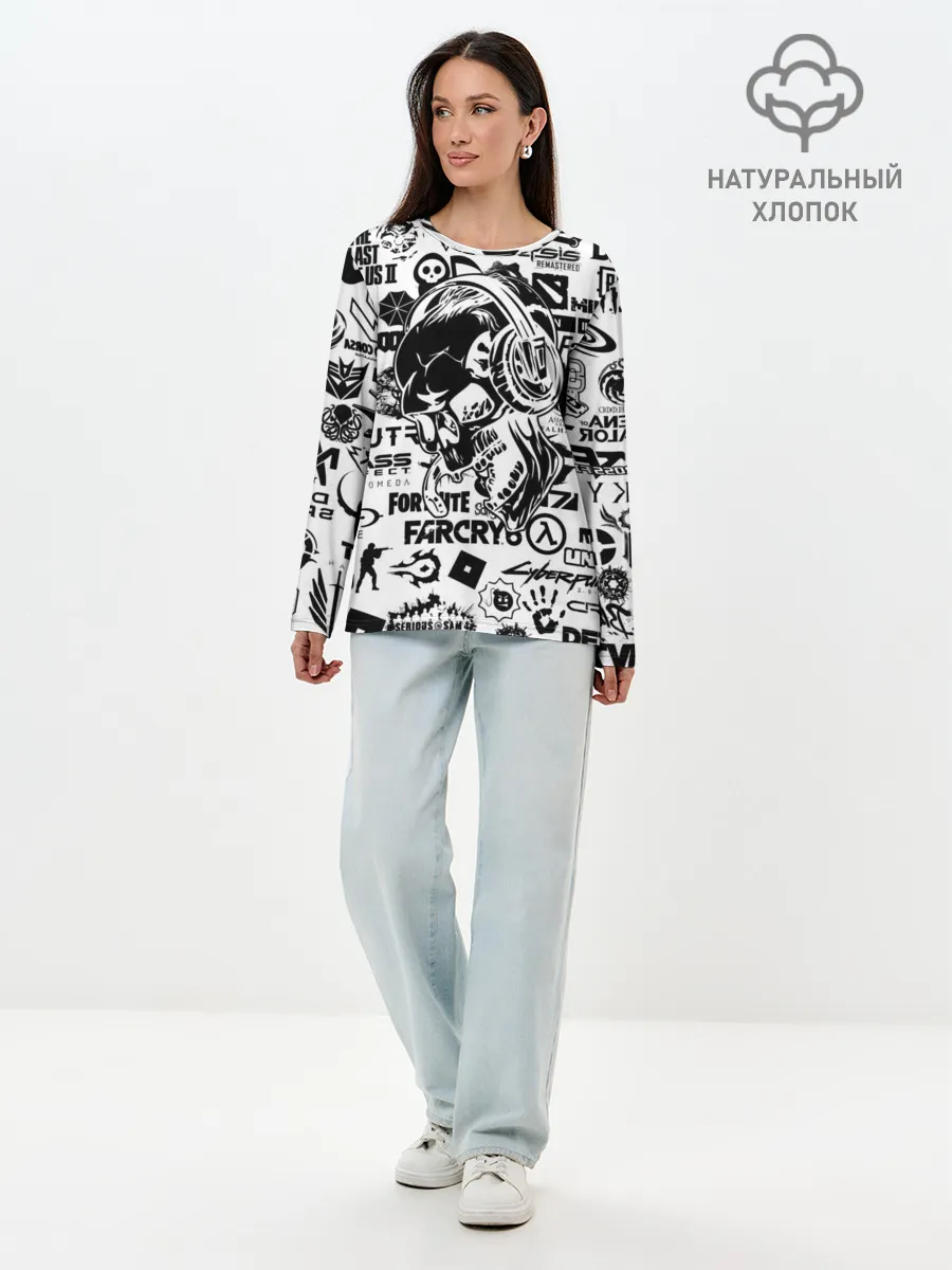 Лонгслив женский. Хлопок / PROGAMER | Все Игры