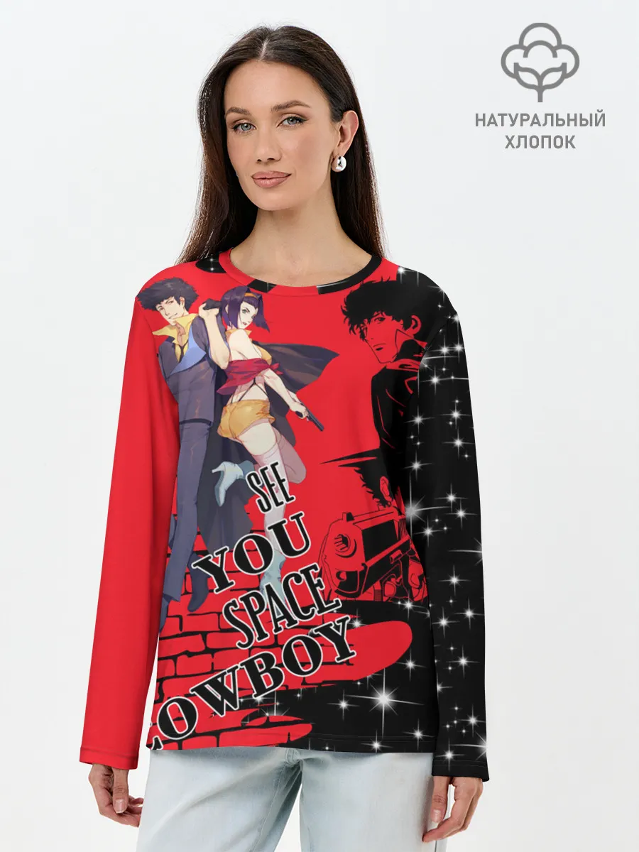 Лонгслив женский. Хлопок / Cowboy Bebop art