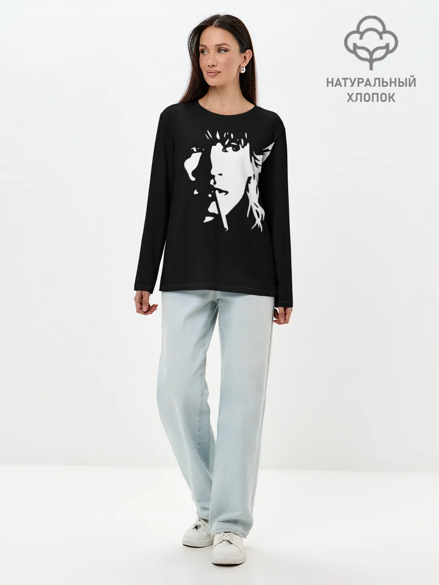 Лонгслив женский. Хлопок / Цой Жив!