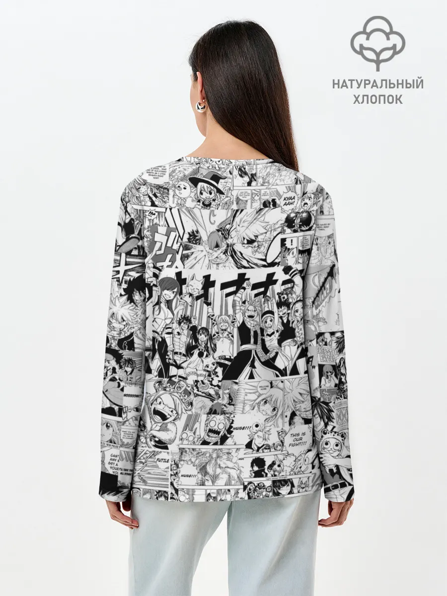 Лонгслив женский. Хлопок / Хвост Феи Грей