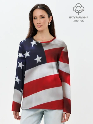 Лонгслив женский. Хлопок / США | USA