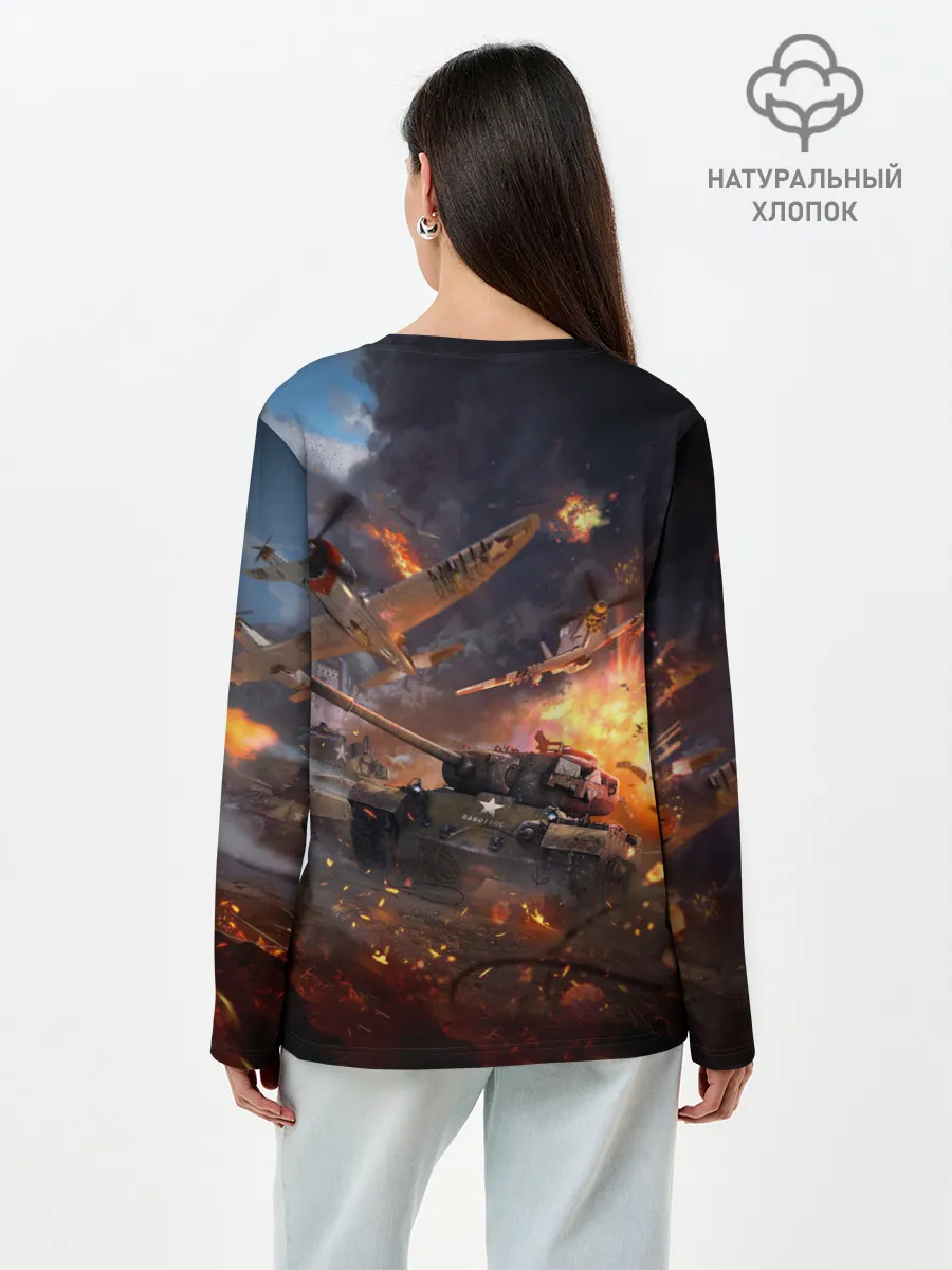 Лонгслив женский. Хлопок / Танк