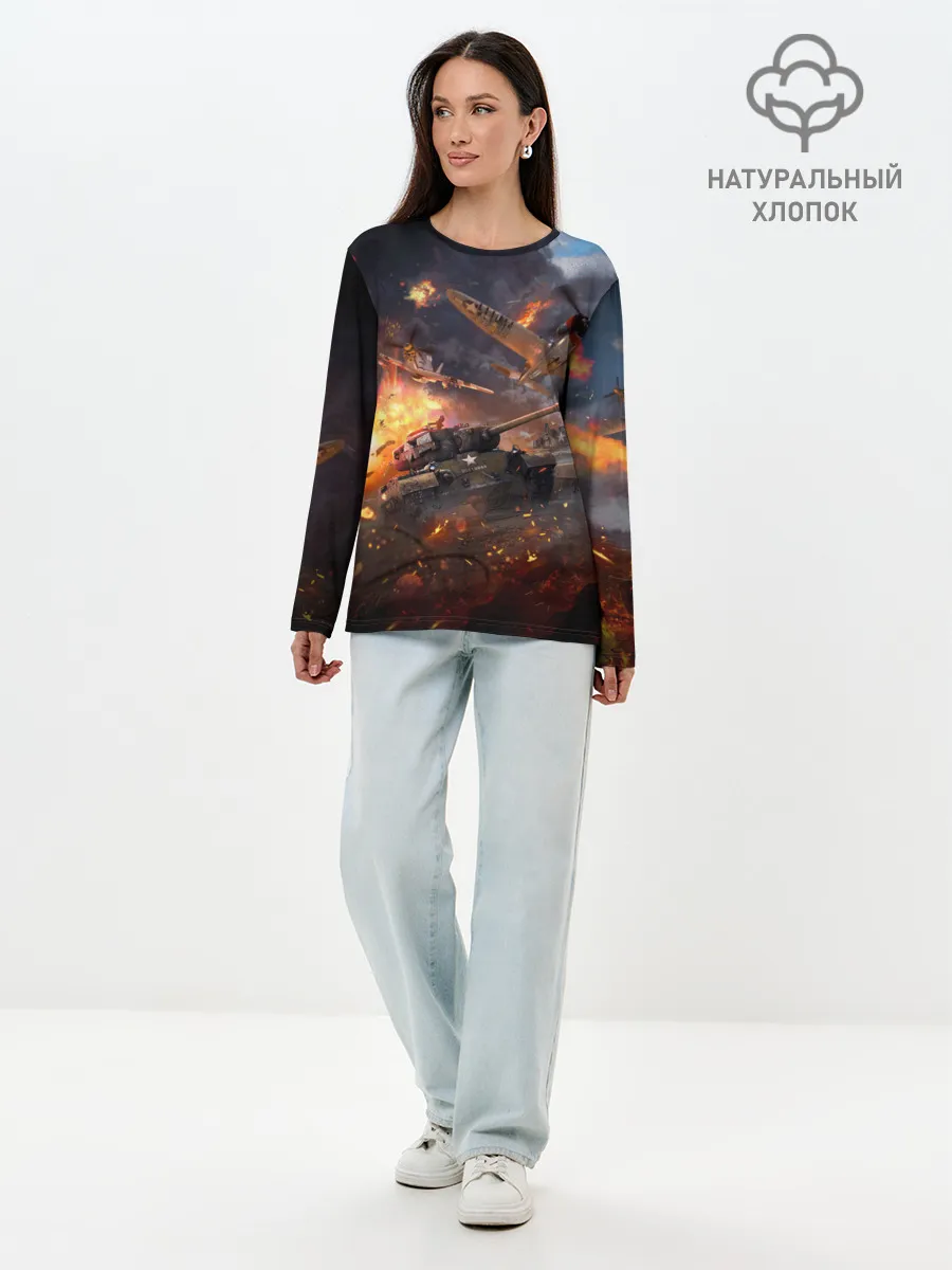Лонгслив женский. Хлопок / Танк