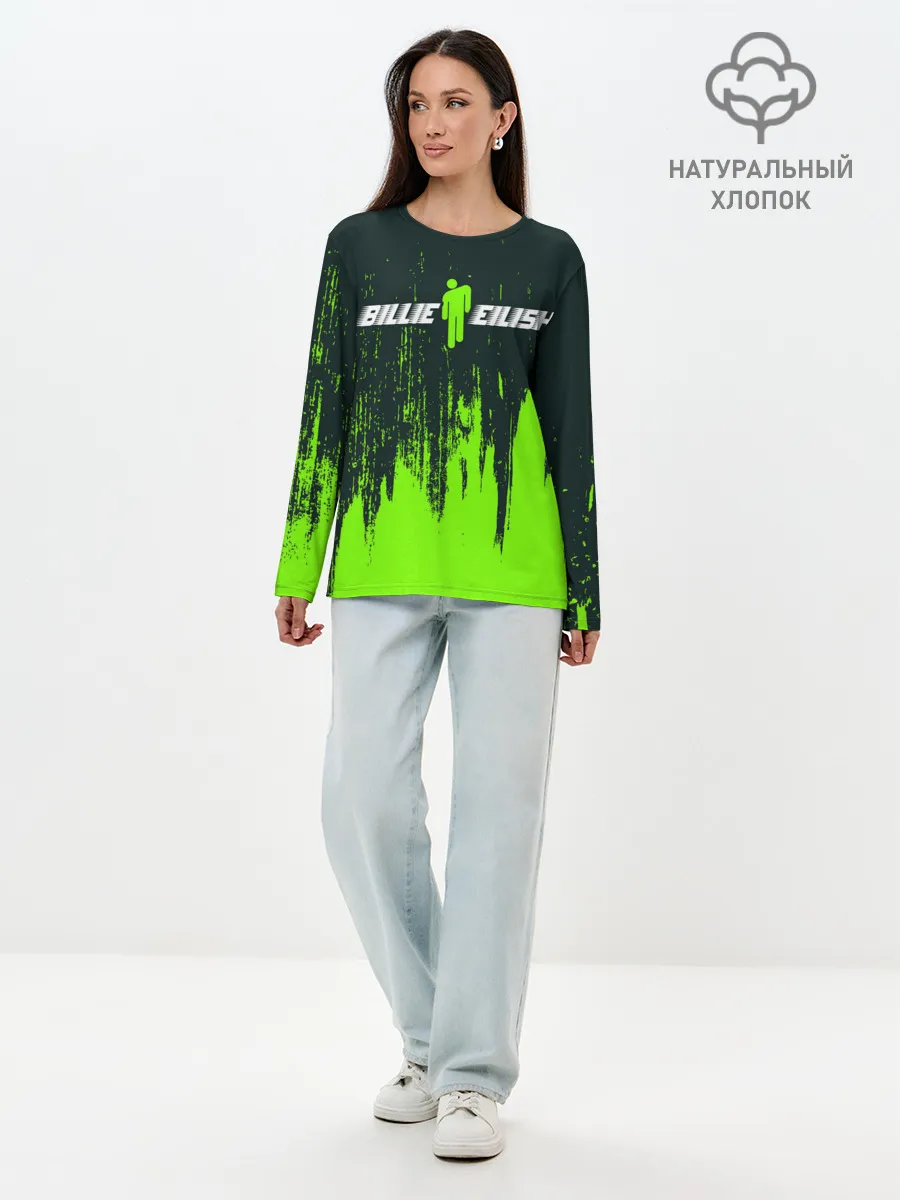 Лонгслив женский. Хлопок / BILLIE EILISH / БИЛЛИ АЙЛИШ