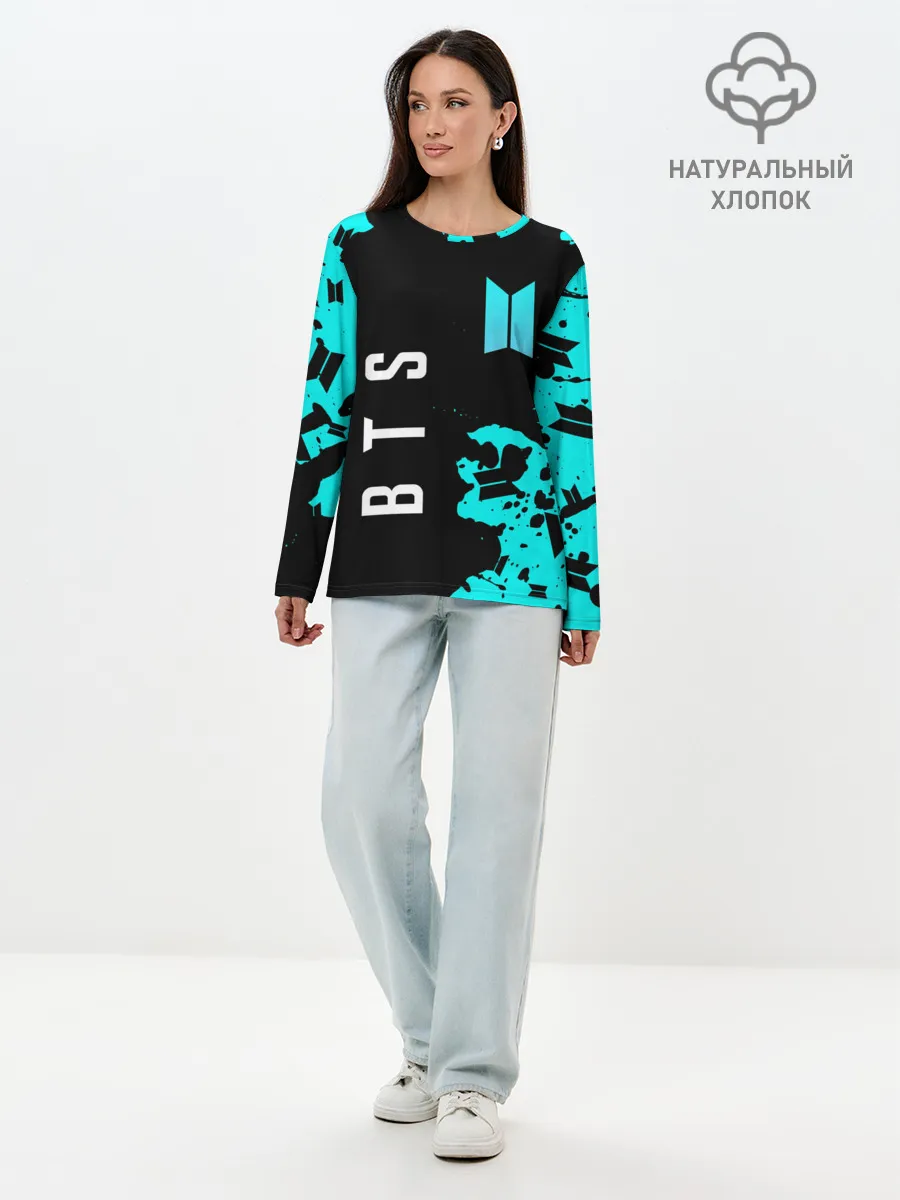 Лонгслив женский. Хлопок / BTS / БТС