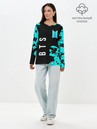 Лонгслив женский. Хлопок / BTS / БТС