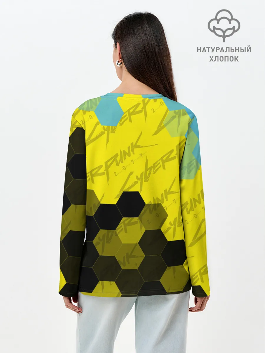 Лонгслив женский. Хлопок / CYBERPUNK 2077 / Киберпанк