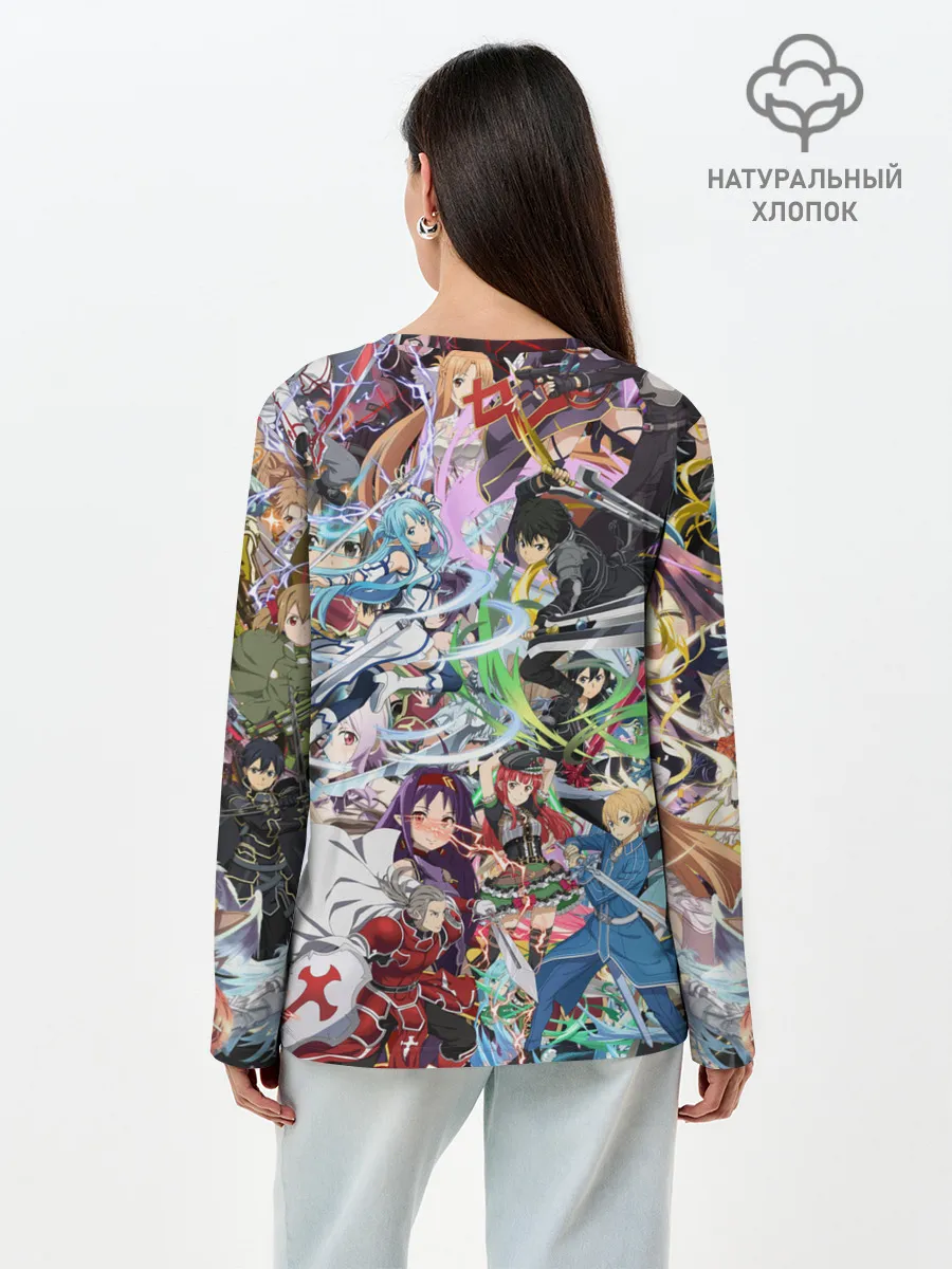 Лонгслив женский. Хлопок / Sword Art Online