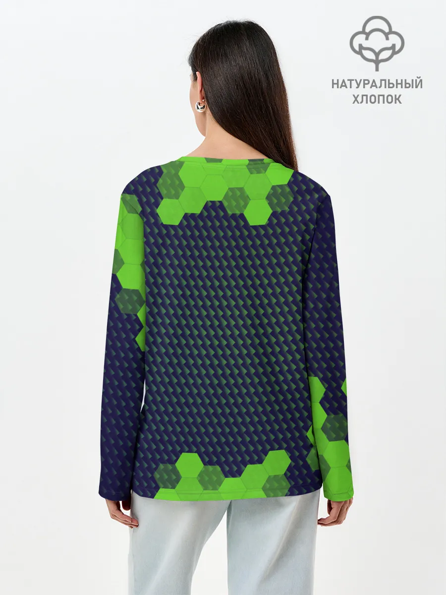 Лонгслив женский. Хлопок / MINECRAFT / МАЙНКРАФТ