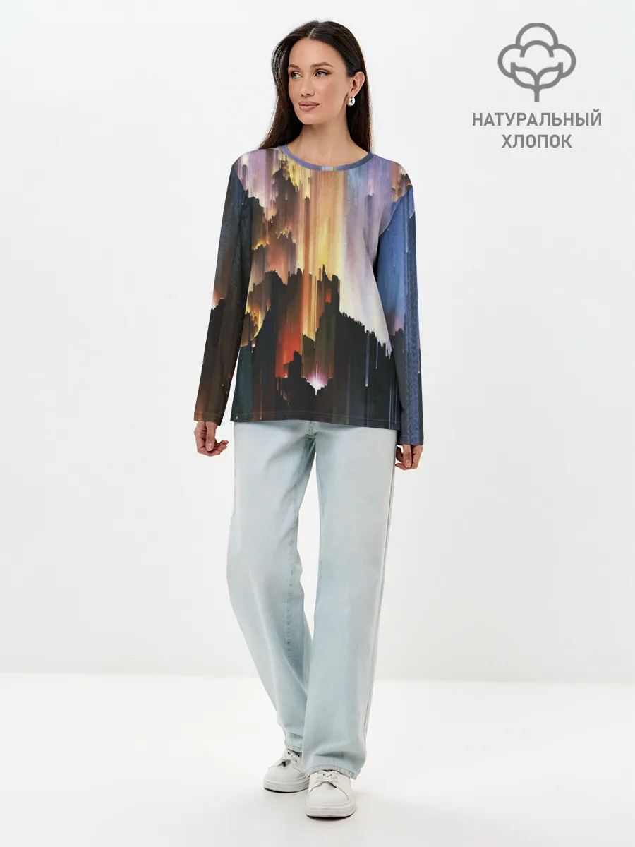 Лонгслив женский. Хлопок / Space