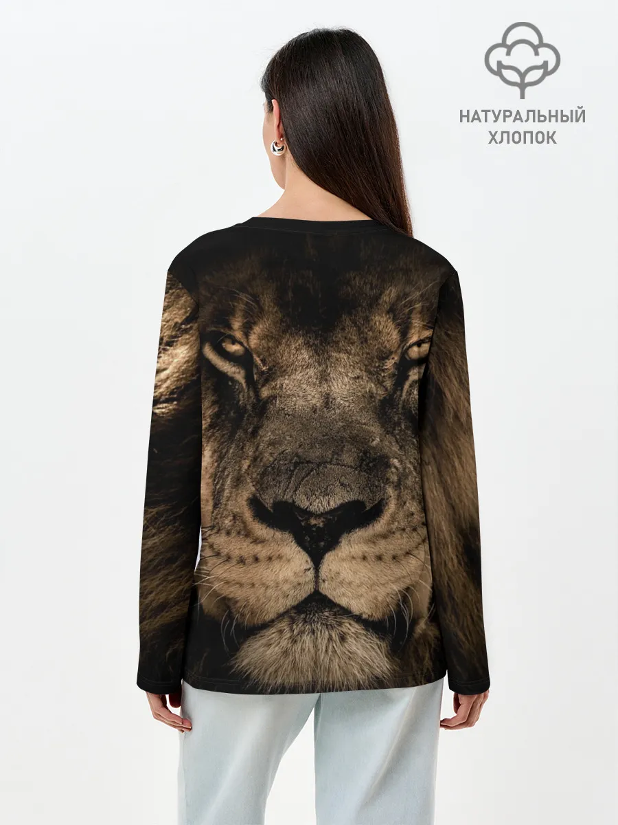 Лонгслив женский. Хлопок / Лев