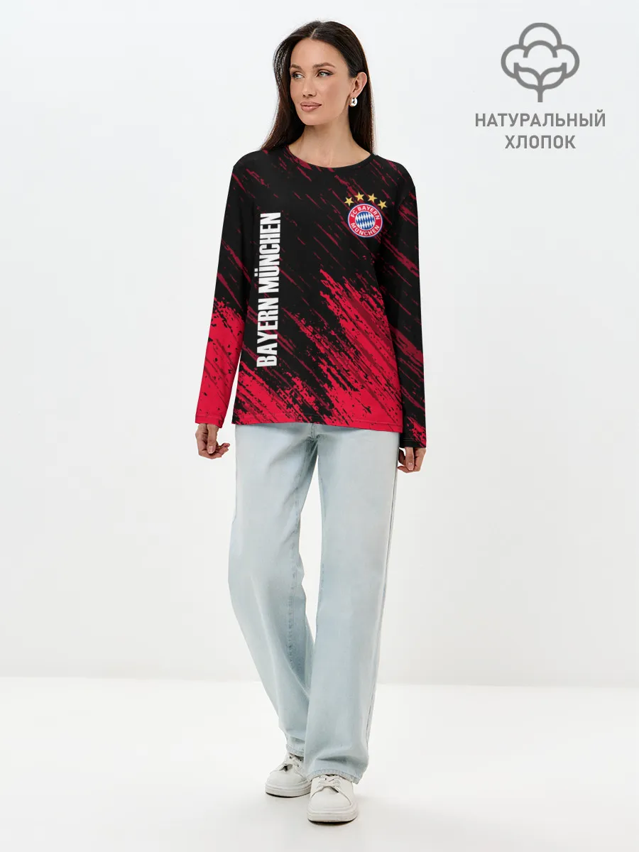 Лонгслив женский. Хлопок / BAYERN MUNCHEN.