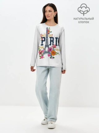 Лонгслив женский. Хлопок / Париж