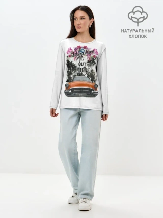Лонгслив женский. Хлопок / Adventure