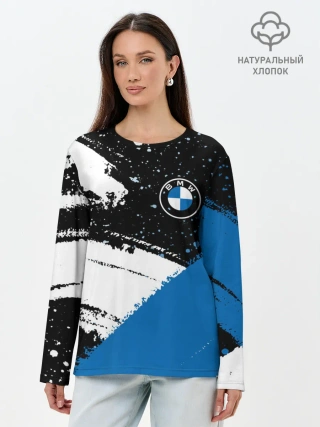 Лонгслив женский. Хлопок / BMW / БМВ