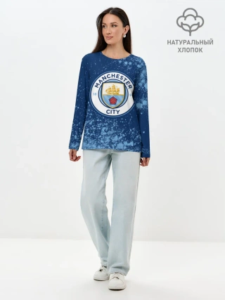 Лонгслив женский. Хлопок / MANCHESTER CITY Манчестер Сити