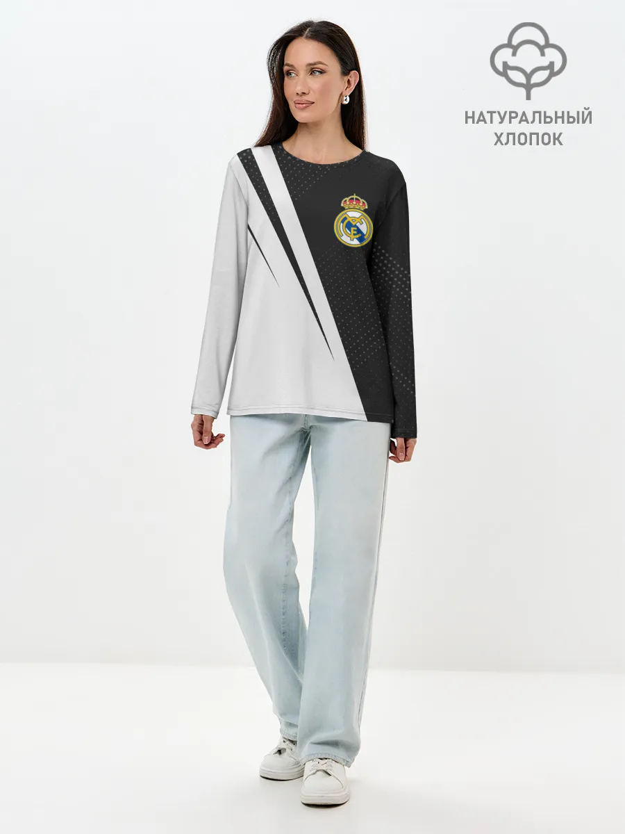 Лонгслив женский. Хлопок / REAL MADRID / РЕАЛ МАДРИД
