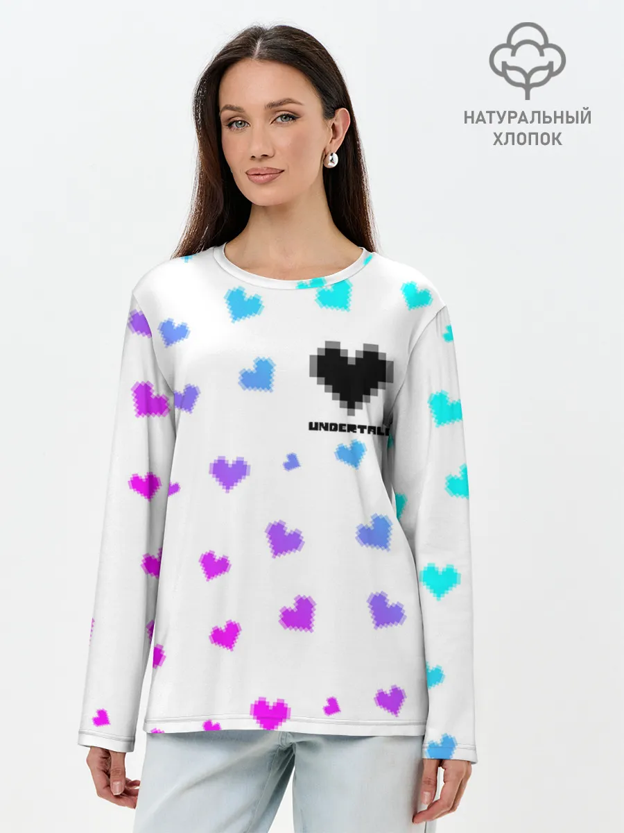 Лонгслив женский. Хлопок / UNDERTALE / АНДЕРТЕЙЛ