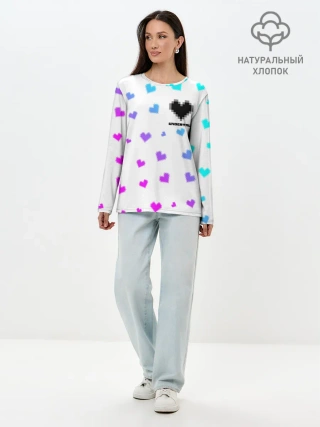 Лонгслив женский. Хлопок / UNDERTALE / АНДЕРТЕЙЛ