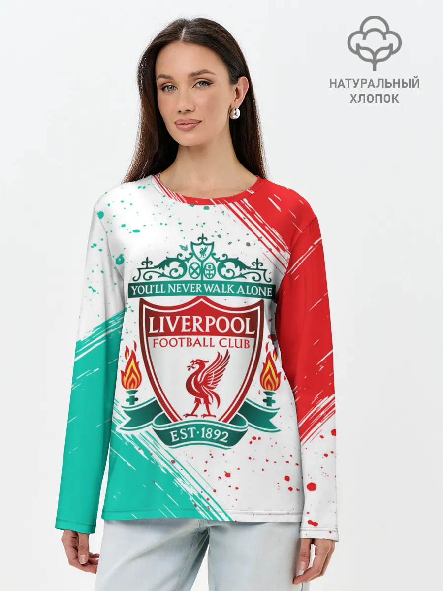 Лонгслив женский. Хлопок / LIVERPOOL / Ливерпуль
