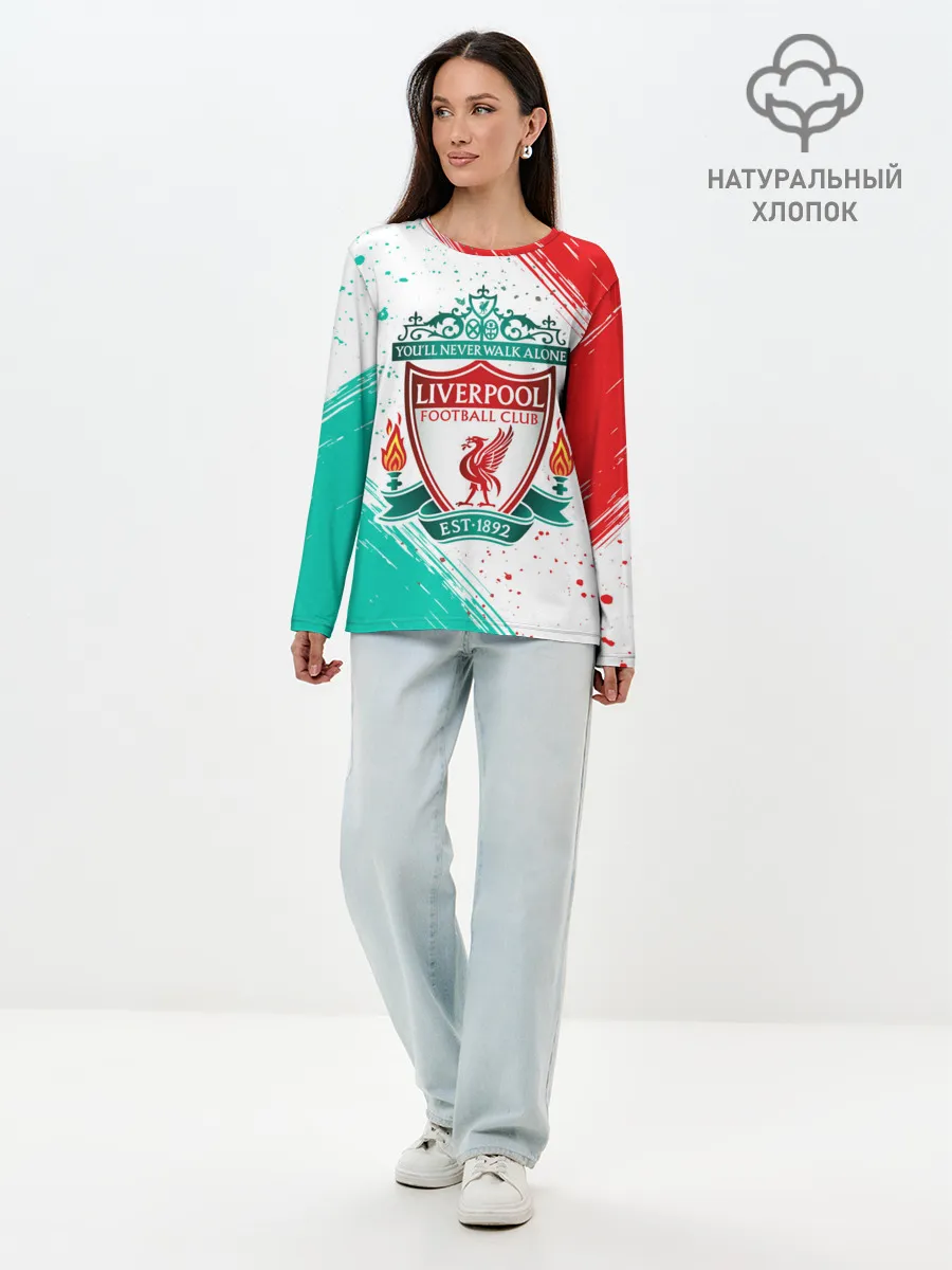 Лонгслив женский. Хлопок / LIVERPOOL / Ливерпуль