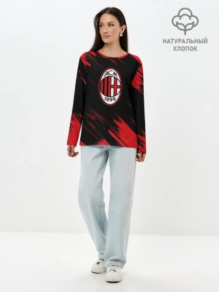 Лонгслив женский. Хлопок / AC MILAN.