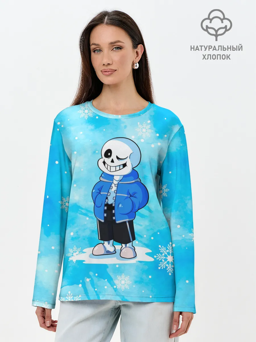 Лонгслив женский. Хлопок / UNDERTALE