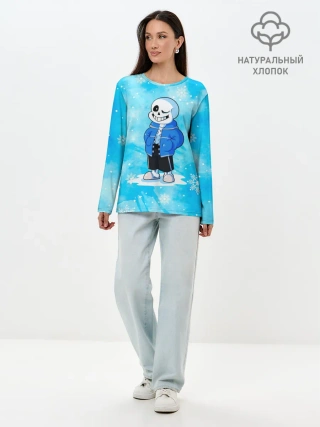 Лонгслив женский. Хлопок / UNDERTALE