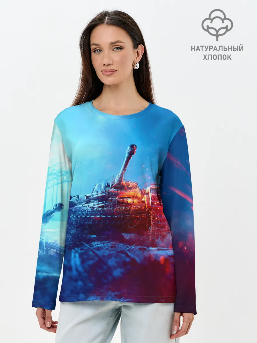 Лонгслив женский. Хлопок / Танк