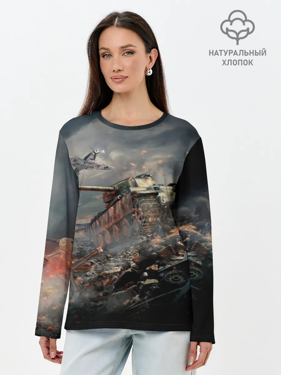 Лонгслив женский. Хлопок / Танк