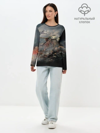 Лонгслив женский. Хлопок / Танк