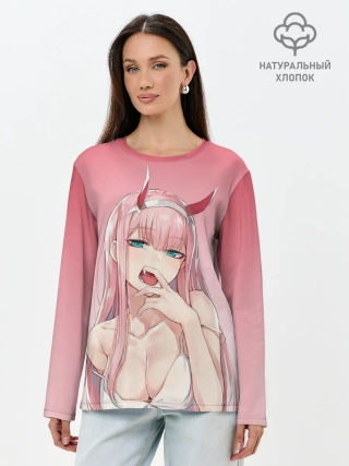 Лонгслив женский. Хлопок / Sexy 02