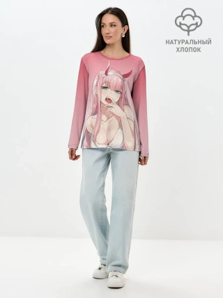 Лонгслив женский. Хлопок / Sexy 02