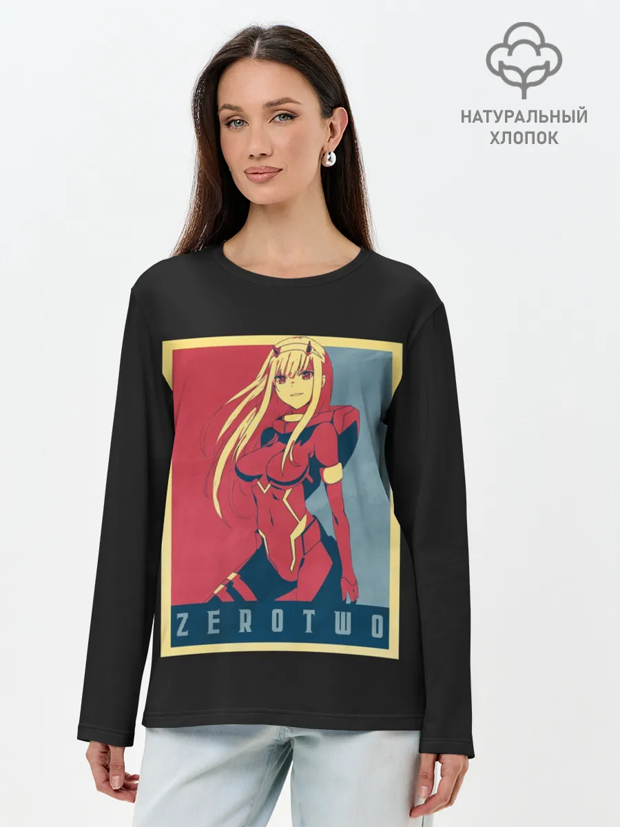 Лонгслив женский. Хлопок / 02 Poster