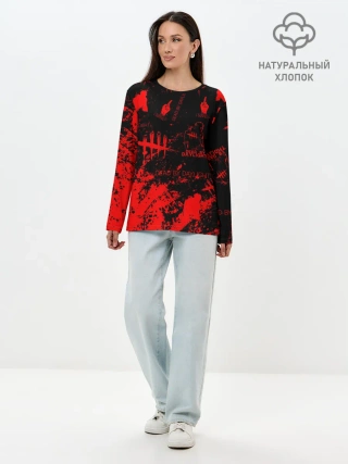 Лонгслив женский. Хлопок / Dead by Daylight.