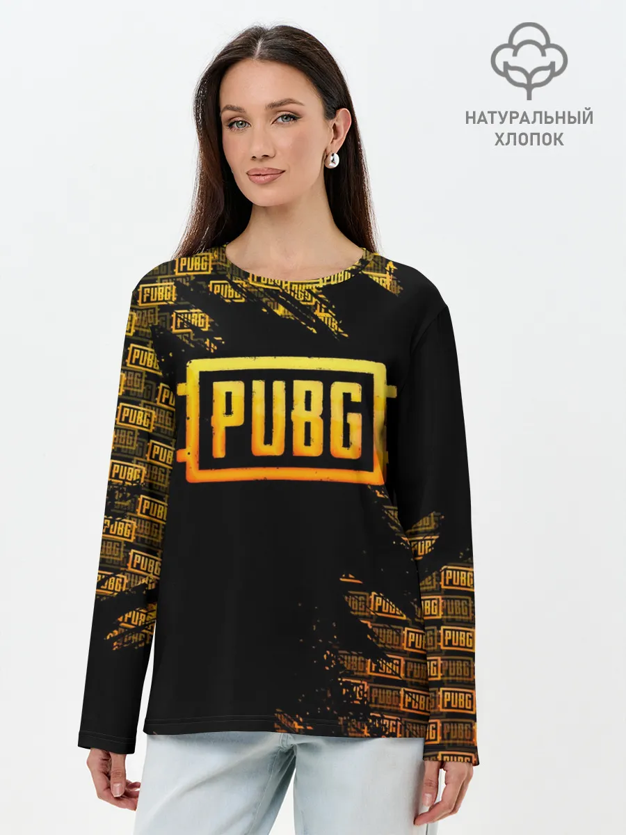 Лонгслив женский. Хлопок / PUBG