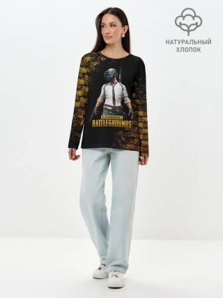 Лонгслив женский. Хлопок / PUBG