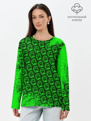 Лонгслив женский. Хлопок / AMONG US / АМОНГ АС