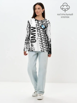 Лонгслив женский. Хлопок / BMW.