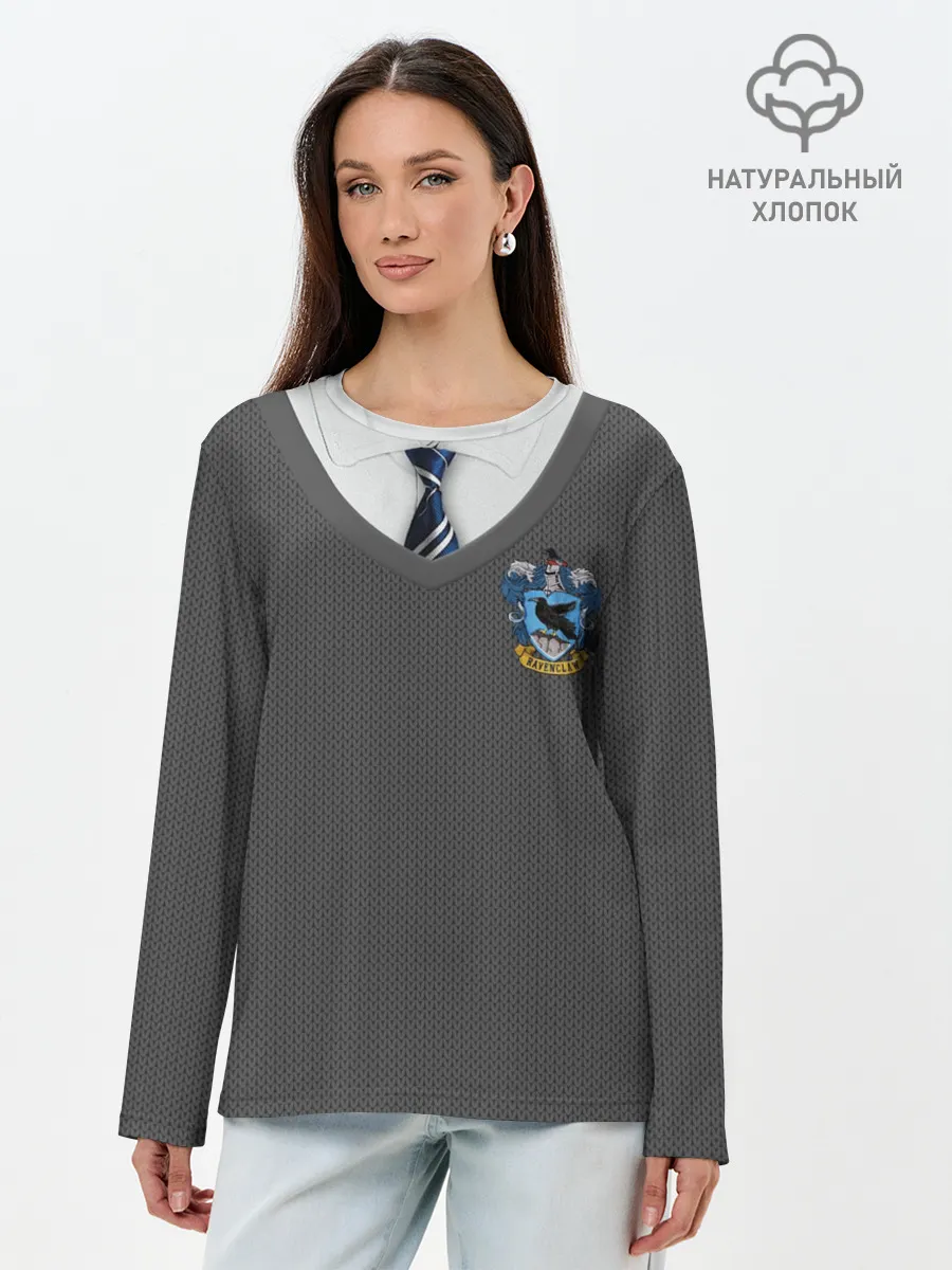 Лонгслив женский. Хлопок / Форма Когтеврана