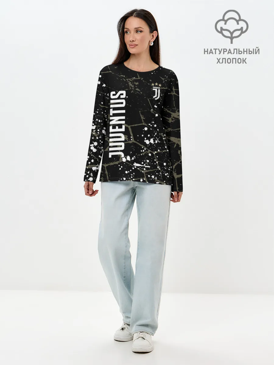 Лонгслив женский. Хлопок / JUVENTUS.