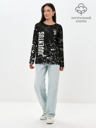 Лонгслив женский. Хлопок / JUVENTUS.