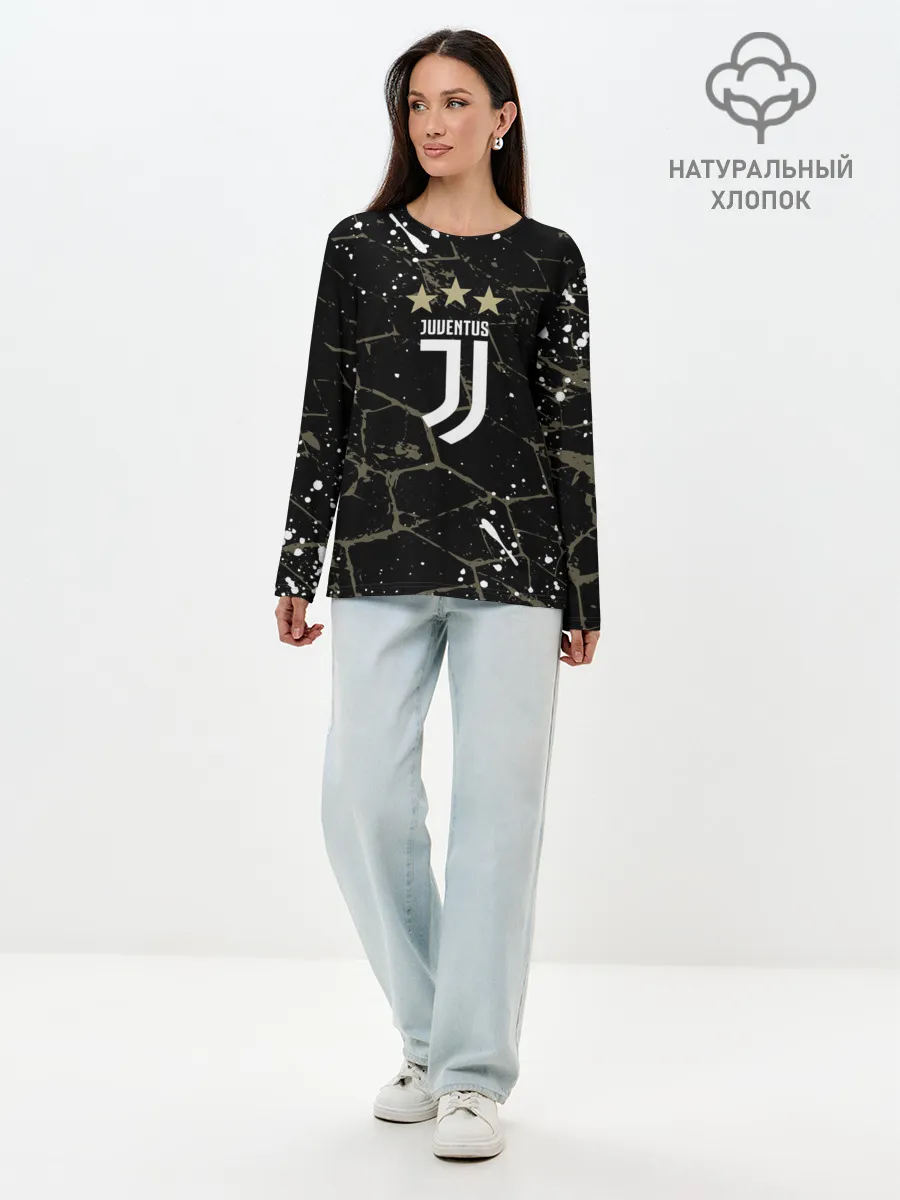 Лонгслив женский. Хлопок / JUVENTUS.